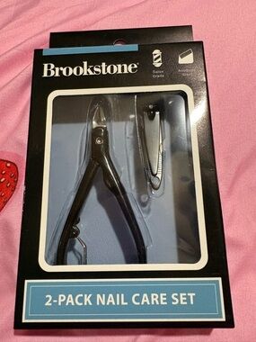 Brookstone 2-Pack Nail Care Set - Black